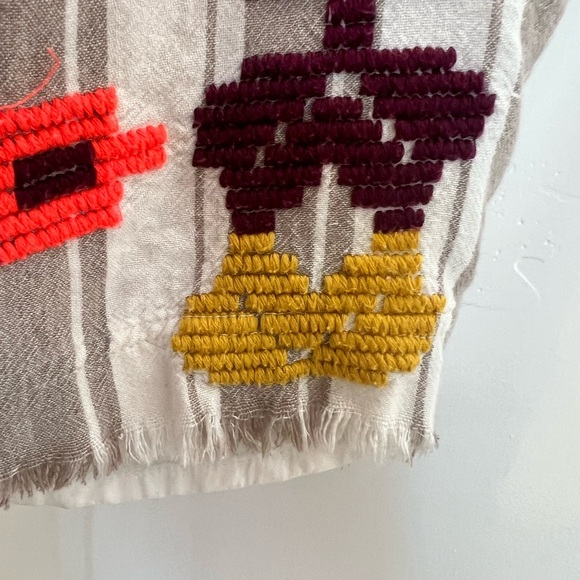 Urban Outfitters Multicolor Embroidered lined Maxi sundress size L side zip - Picture 4 of 12